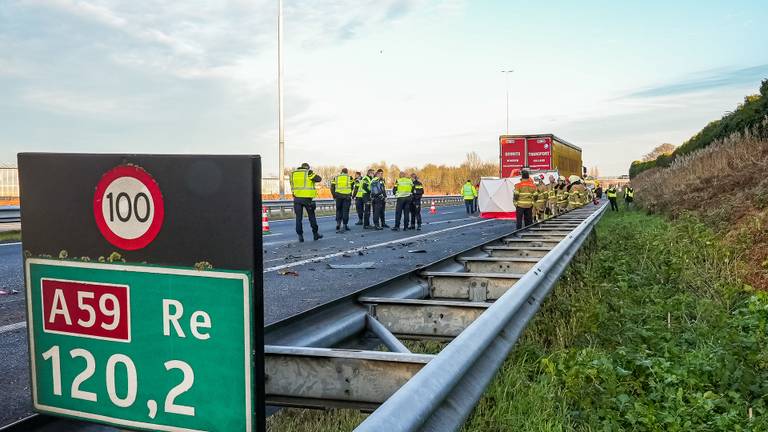 Dodelijk ongeval op de A59