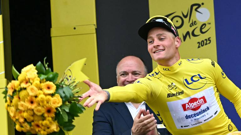 Mathieu van der Poel, in 2025 weer in de gele trui (foto: ANP 2025/Loic Venance).