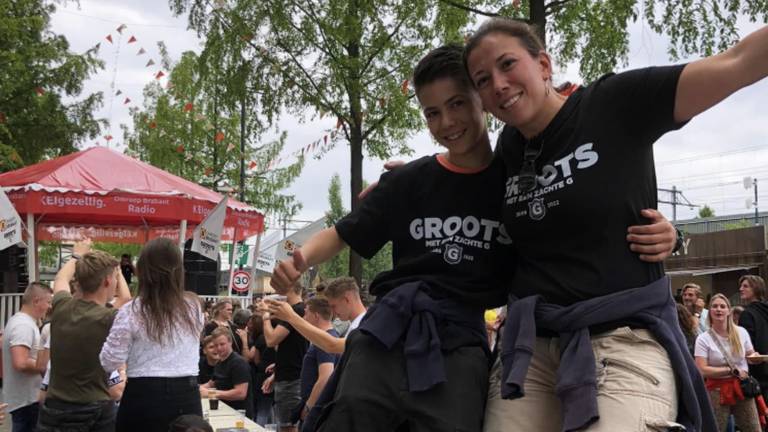 Joyce met haar oudste zoon bij 'Groots'.