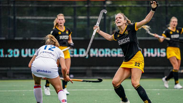 Maartje Krekelaar werd voor de tiende keer kampioen met HC 's-Hertogenbosch. (Foto: Gabriel Calvino Alonso/Orange Pictures)