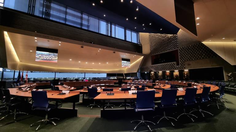 De Statenzaal in het provinciehuis van Noord-Brabant (foto: Rick Lemmens)