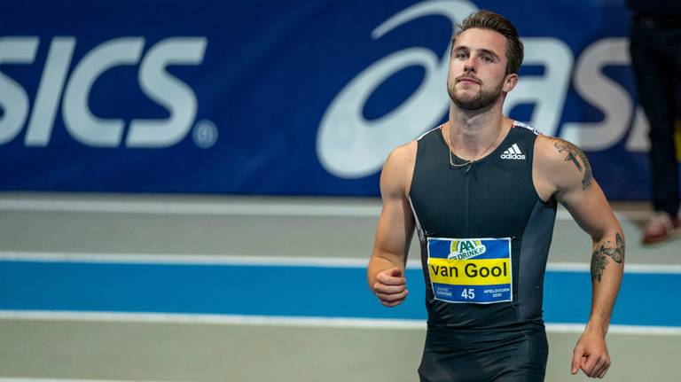 Joris van Gool op het Nederlands kampioenschap Indoor Atletiek eind februari (foto: ANP).