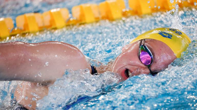 Maud van der Meer stopt met topzwemmen (foto: ANP)