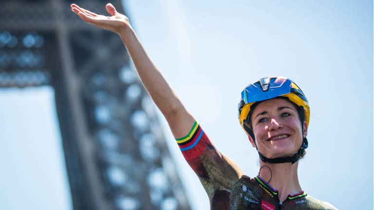 Marianne Vos tijdens een eerdere etappe van de Tour (foto: ANP).