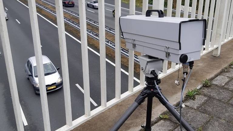 De Monocam staat vaak op viaducten (foto: politie).