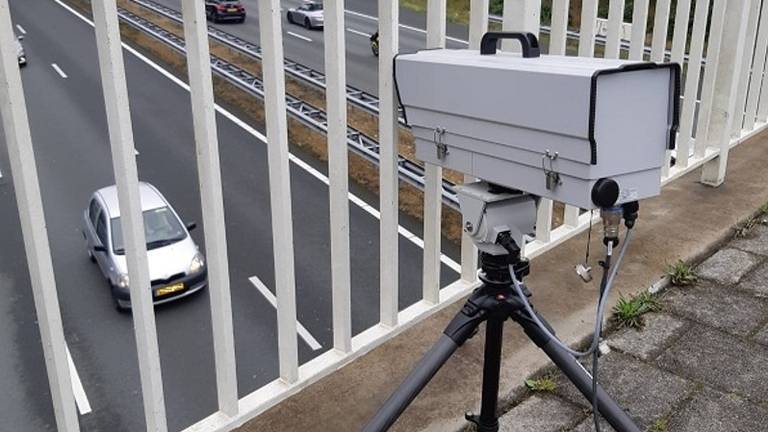 De Monocam staat vaak op viaducten (foto: politie).