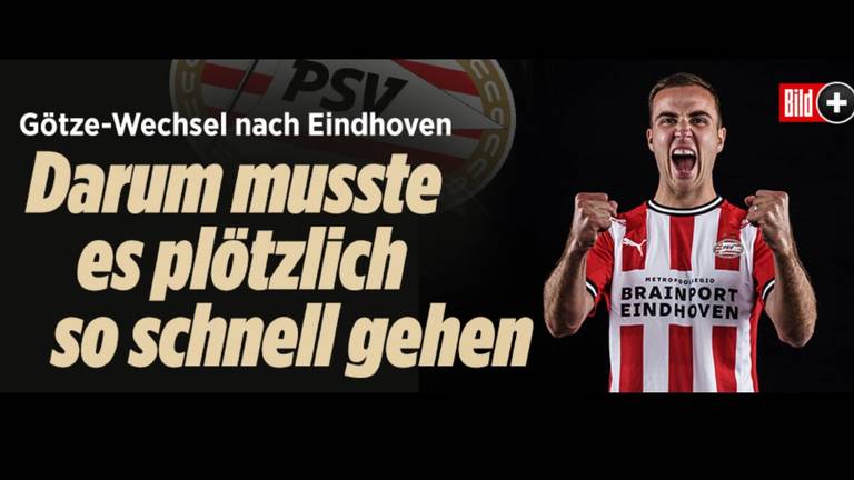 Bild over de komst van Götze naar PSV.