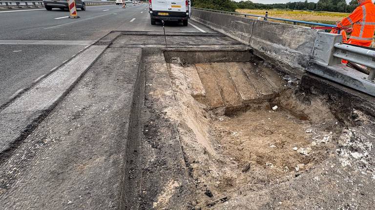 De A2 bij Boxtel-Noord wordt aangepakt (foto: X/Rijkswaterstaat Verkeersinformatie).