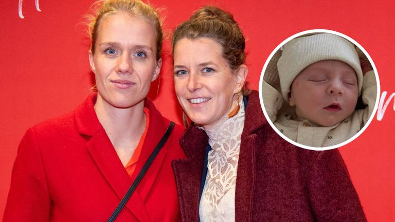 Ireen Wust, Letitia de Jong en hun kindje Pip (foto: ANP, privéfoto).