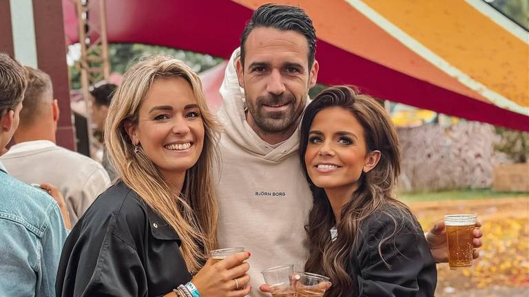 Michelle Bollen (rechts) samen met ex-partners Koen en Jacqueline (Foto: Instagram Michelle Bollen).