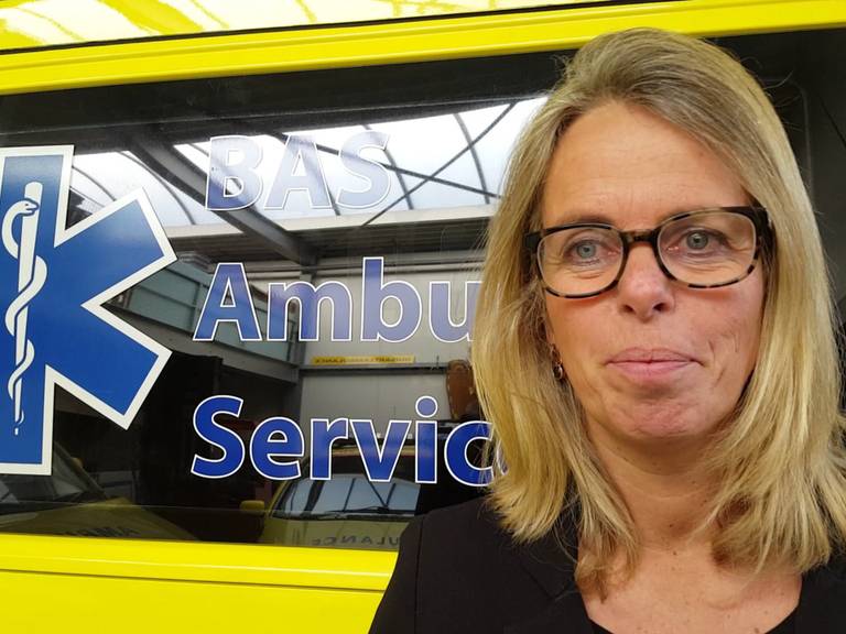 Elène Minderhoud van BAS Ambulance Service (Petra van Middendorp)