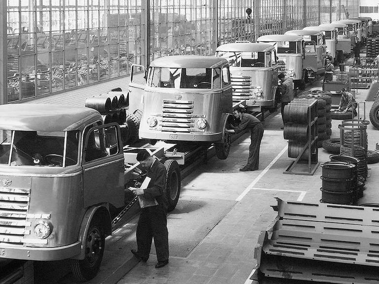 De productie van de DAF 'Zevenstreper' (foto: DAF Trucks)