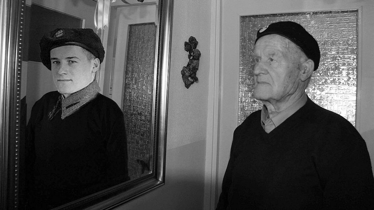 Roman Figiel in een bewerkte foto als strijder en als veteraan (foto: Algorzata Lubbers-Dabrowska)