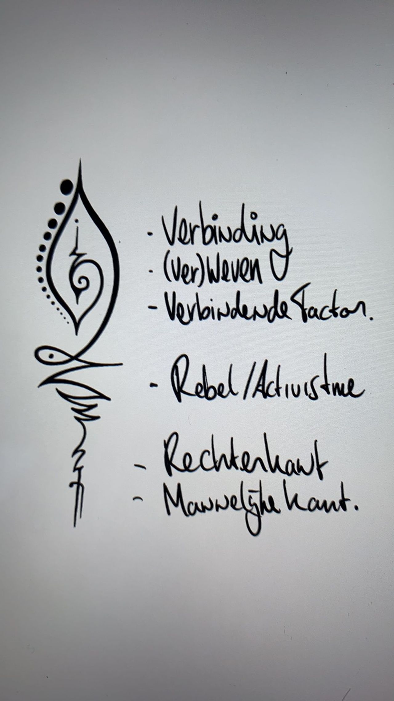 De tekening zoals Duncan hem doorkreeg (privéfoto). 