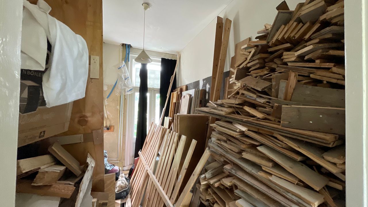 Deze ruimte is echt nog lang niet af (foto: Raymond Merkx).