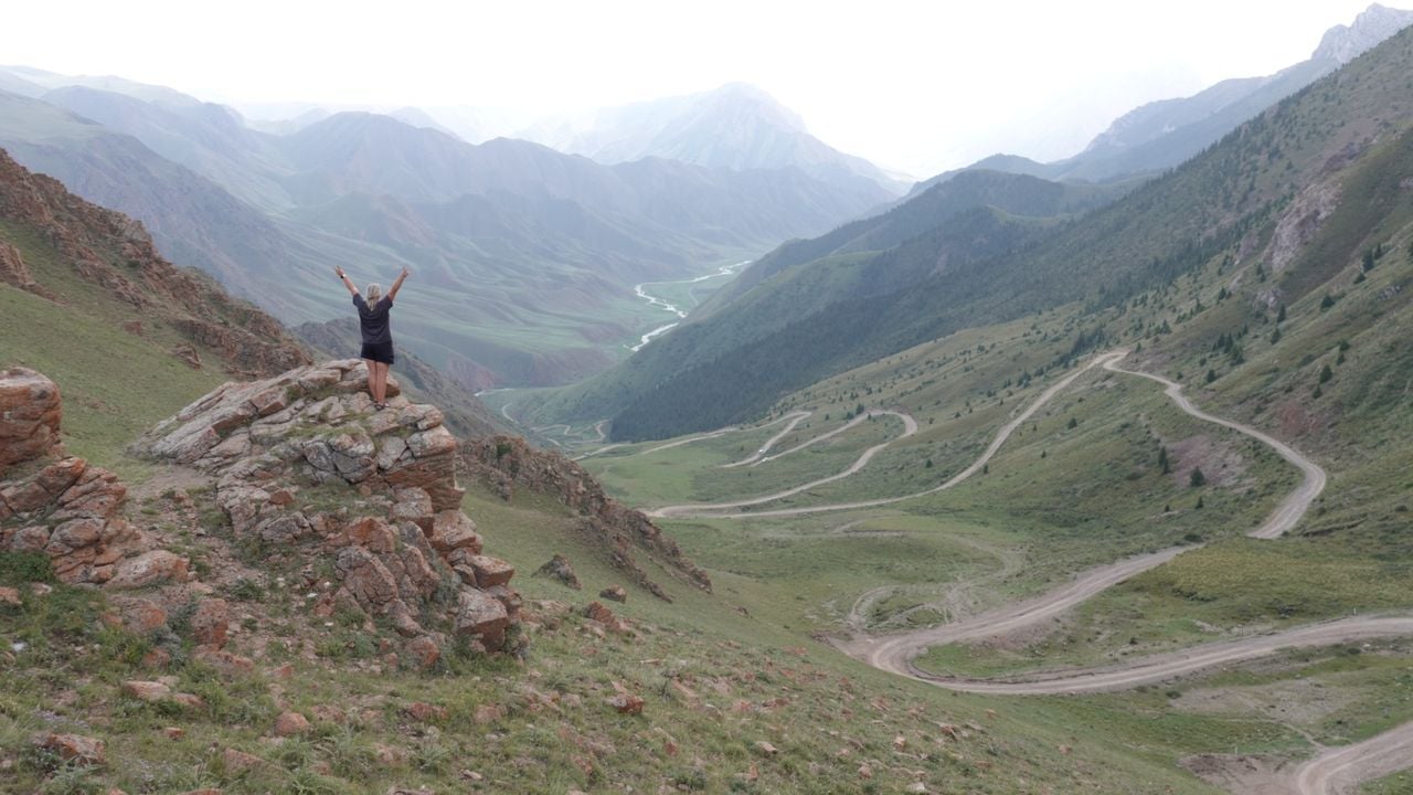 Lizette tijdens een verre reis (privéfoto). 