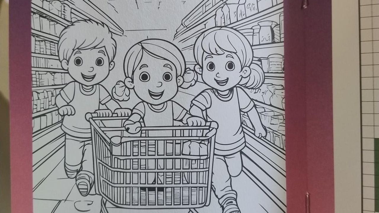 De bewuste kleurplaat.