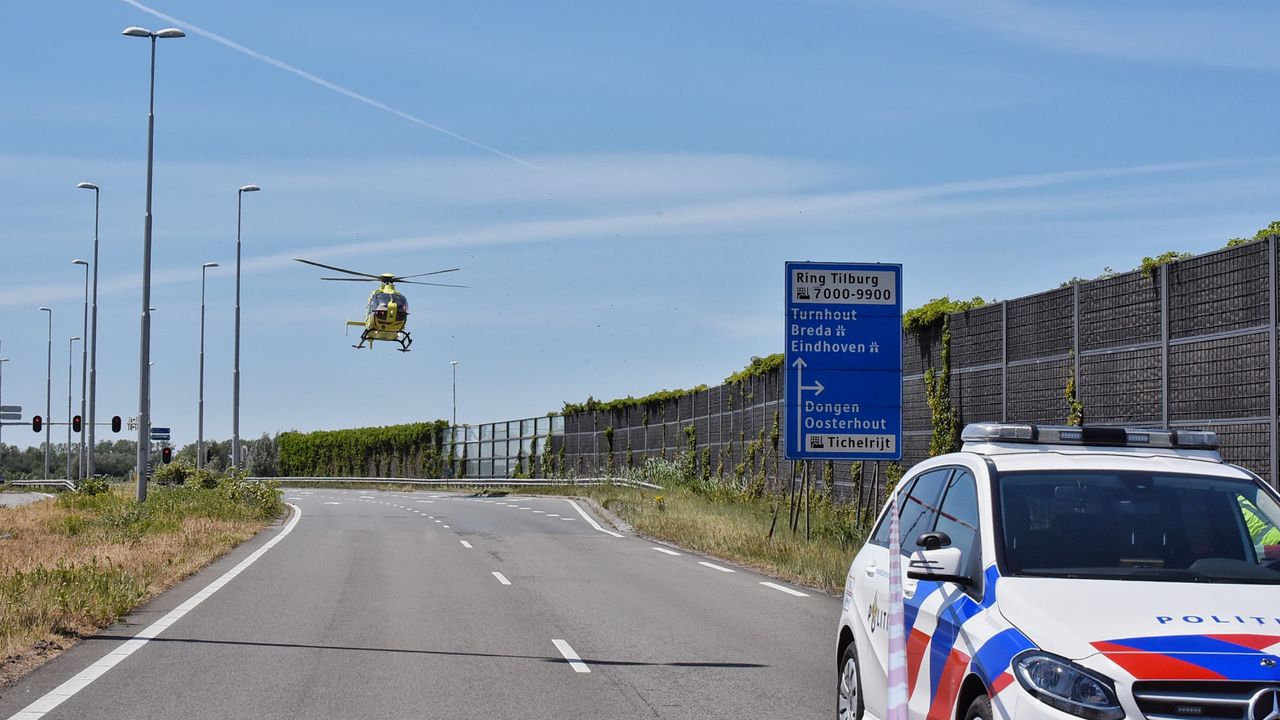 Een traumahelikopter kwam ter plekke (foto: Toby de Kort/SQ Vision).
