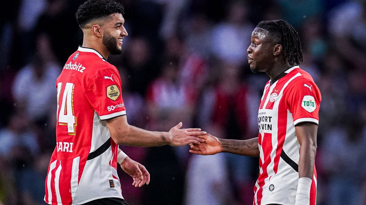 Ismael Saibari en Johan Bakayoko. (Foto: Joris Verwijst/Orange Pictures)