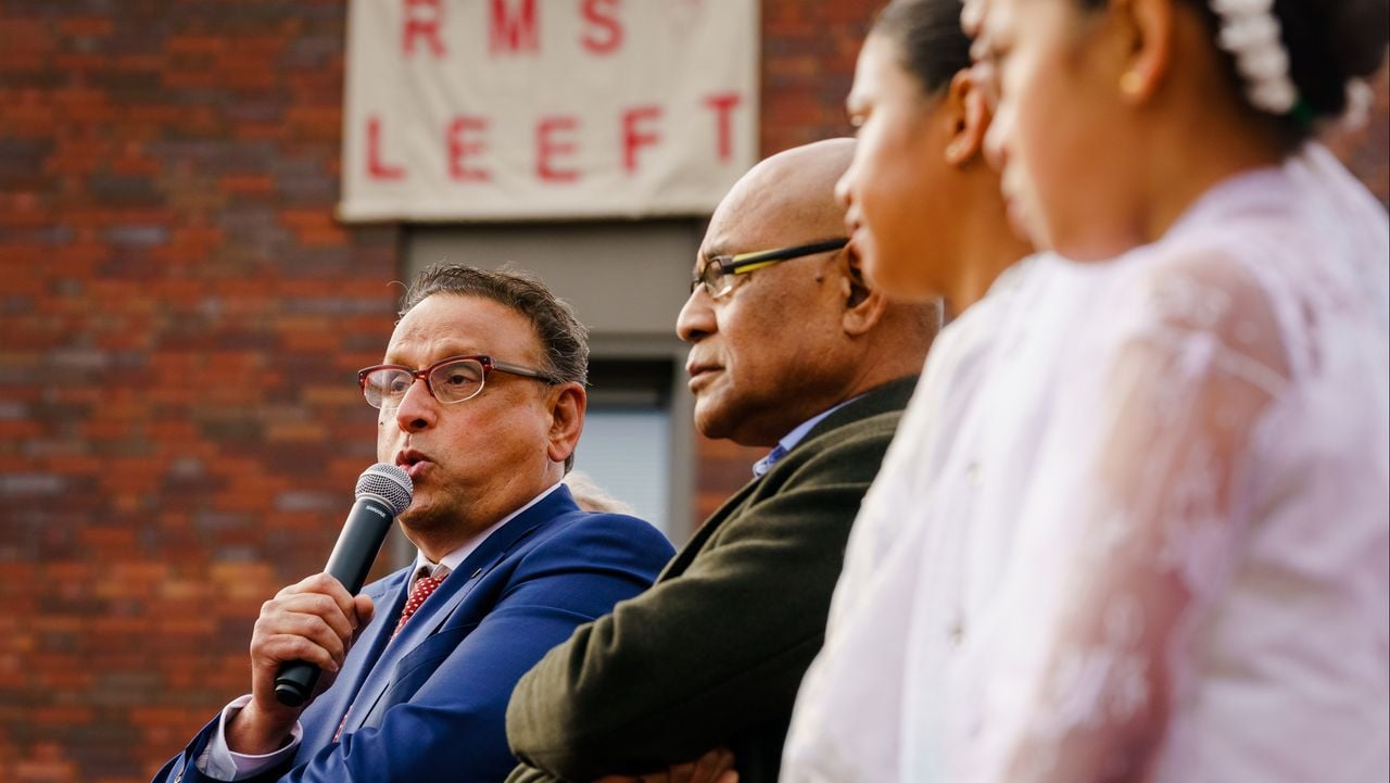 President John Wattilete van de RMS tijdens een bezoek aan De Driesprong in Breda (foto: ANP/Marco de Swart).