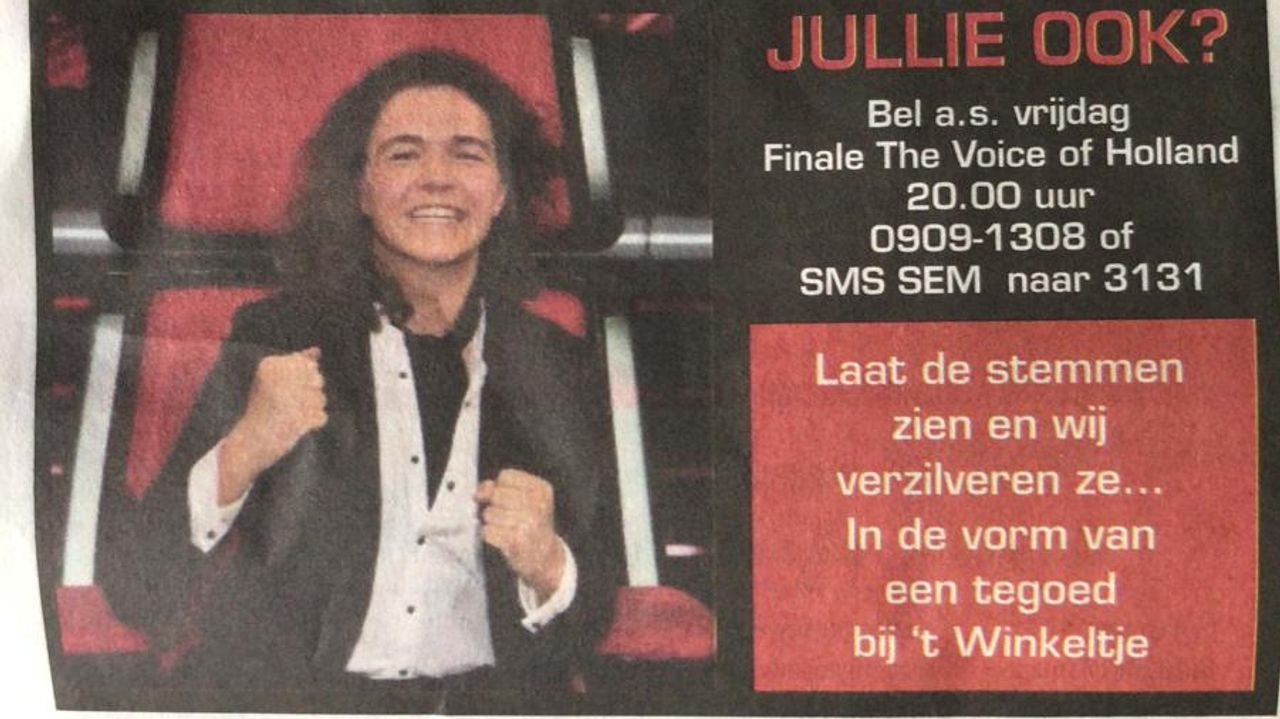 Deze advertentie stond in het lokale weekblad.