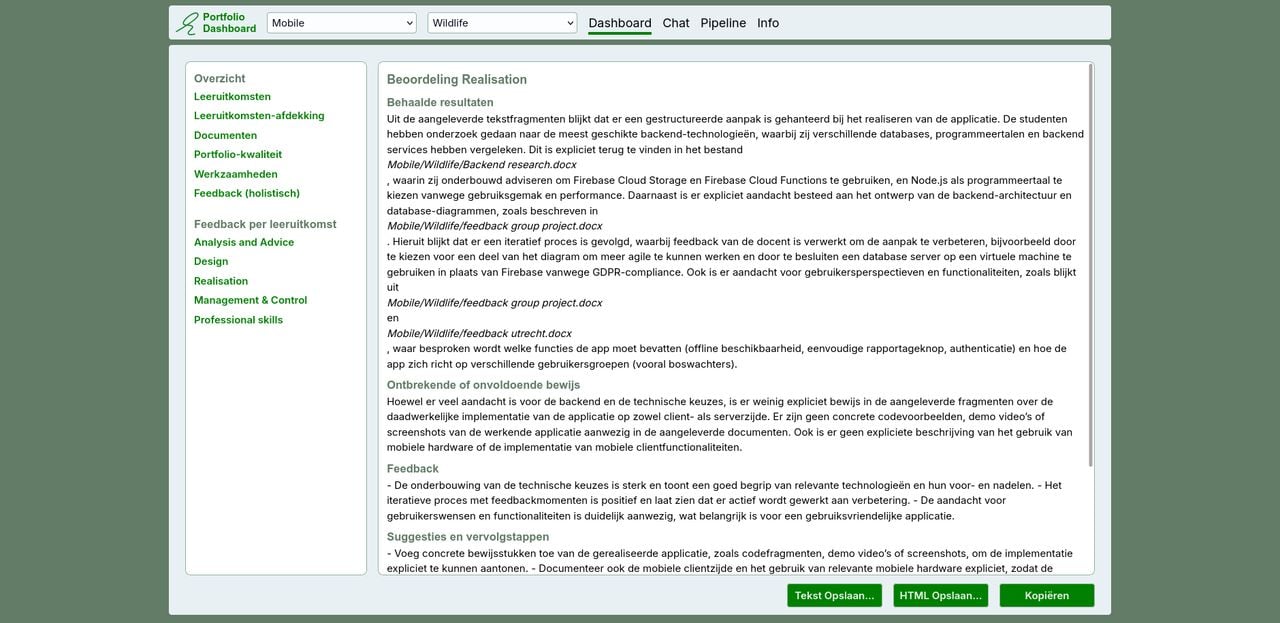 Een screenshot van de tool.