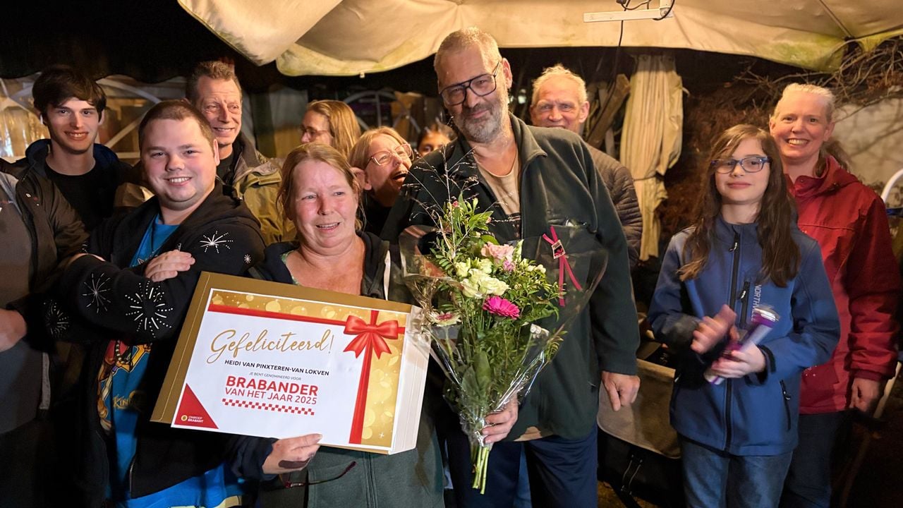 Heidi werd verrast met de nominatie voor Brabander van het Jaar.