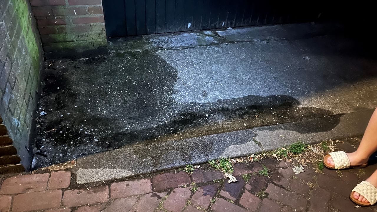 Een bezoeker van het Spoorpark heeft de blaas geleegd tegen een huis in de buurt.