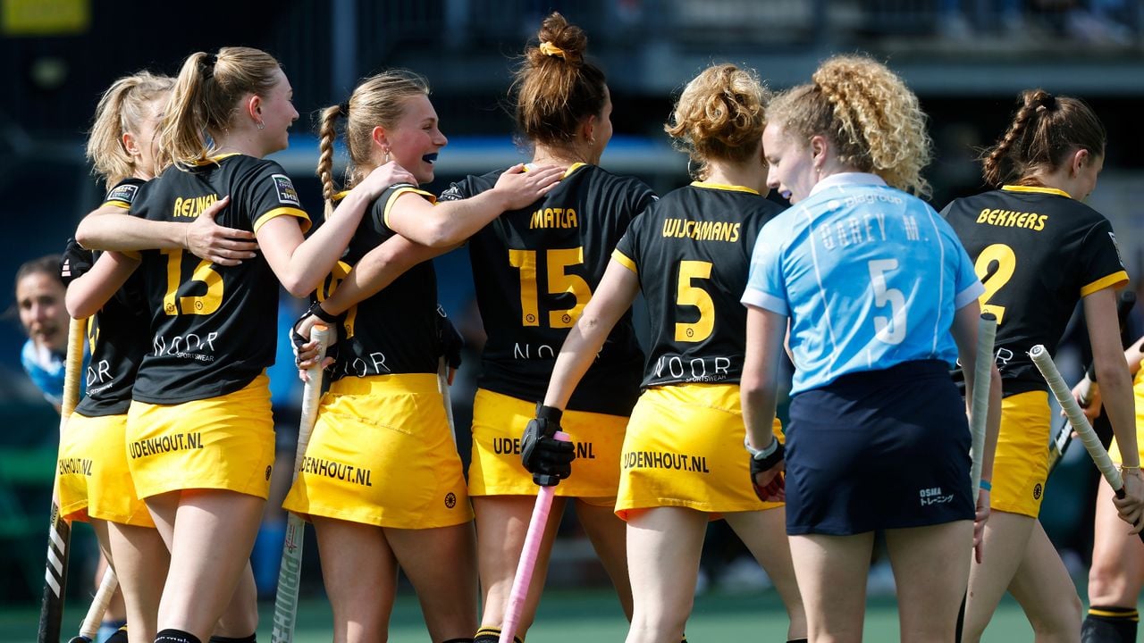 De vrouwen van HC 's-Hertogenbosch wonnen overtuigend de finale van de EHL. (Foto: ANP, Bas Czerwinski)