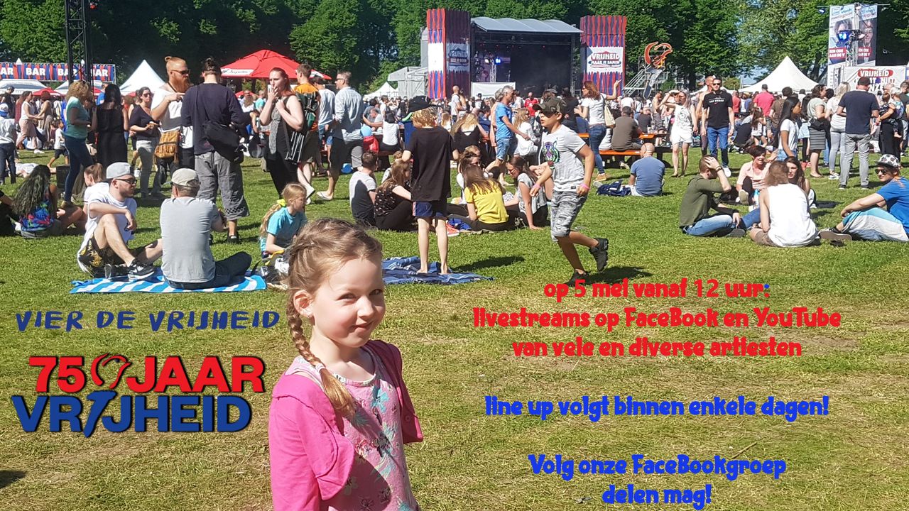 De aankondiging van het online bevrijdingsfeest (foto: Martijn van Bebber).