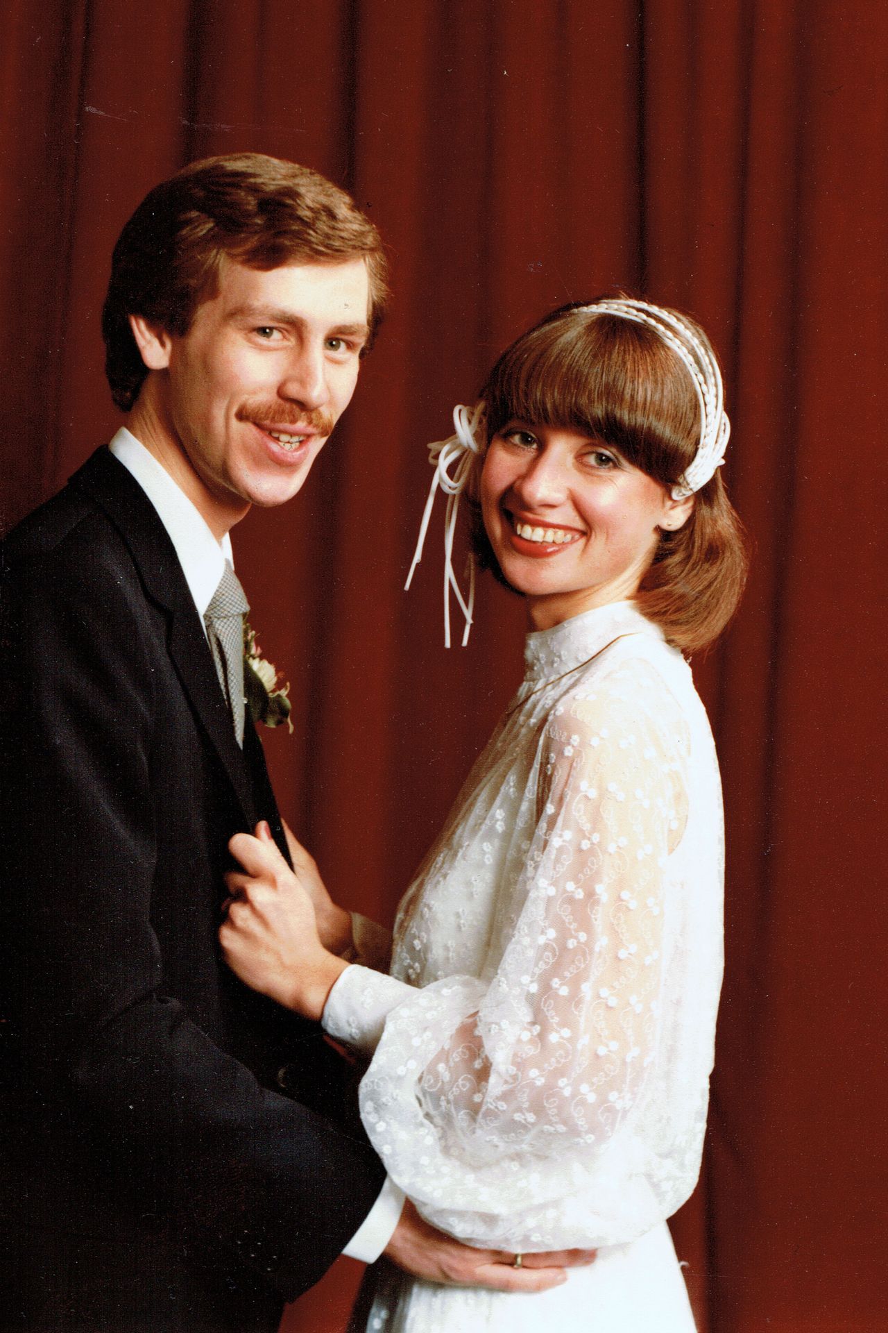 Het bruidspaar Frans en José in 1980 (foto: Frans van Aarle)