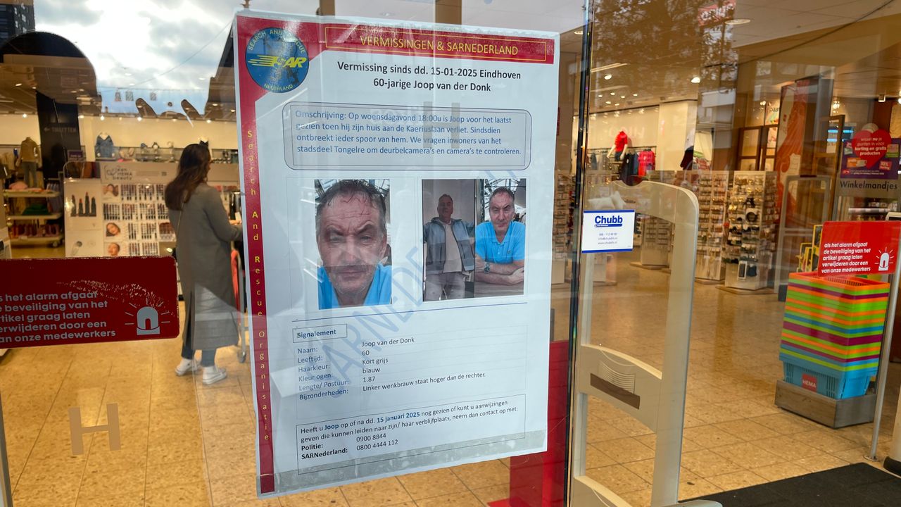 Ook op andere plekken in en om Eindhoven wordt gevraagd mee te helpen met de zoektocht naar Joop van der Donk (foto: Hans Janssen).