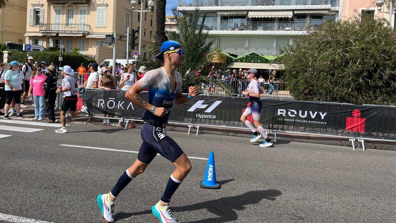 Yann van de Spijker tijdens het WK Ironman.