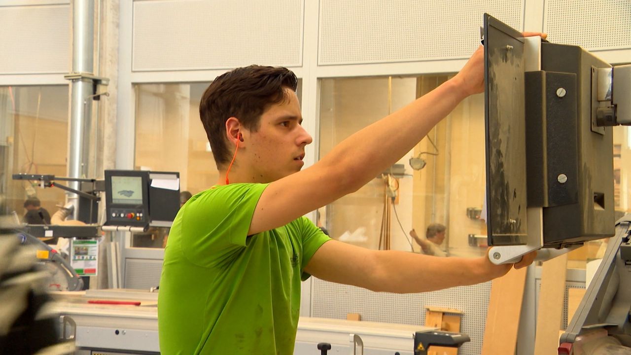 Student Ruben Fransen maakt zich geen zorgen over zijn toekomst (foto: Omroep Brabant).