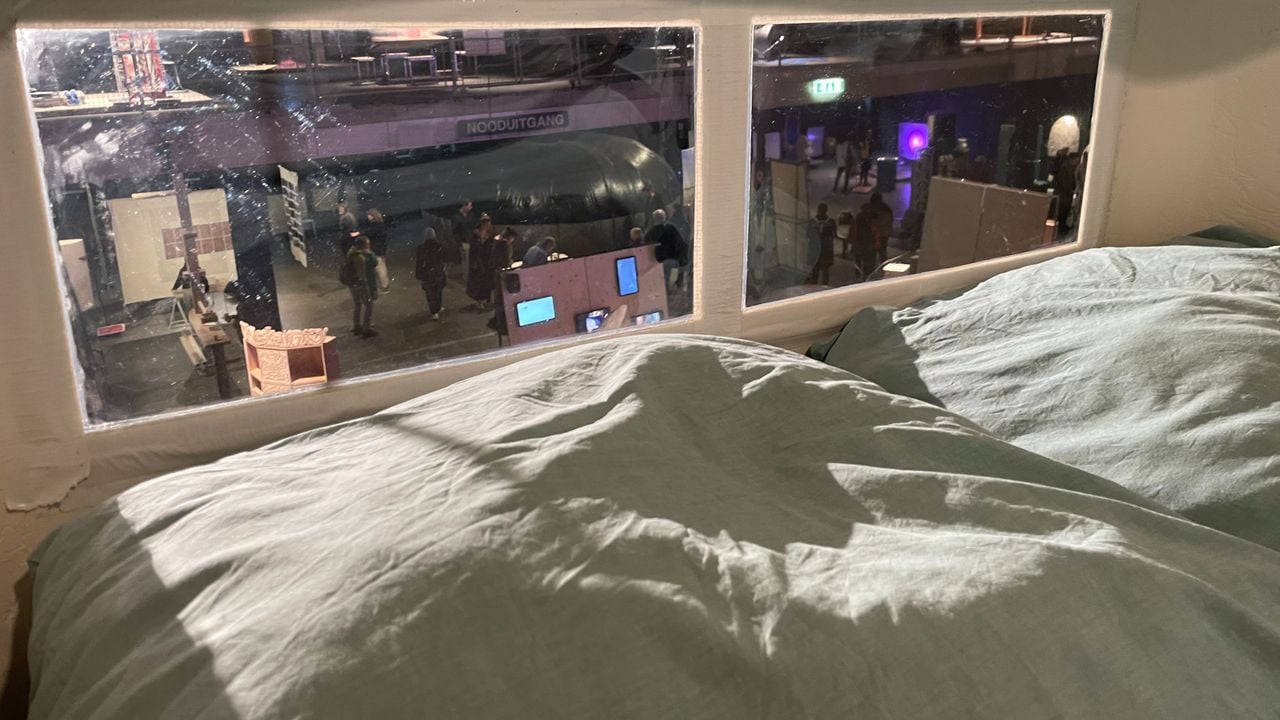 Dit is je uitzicht als je bovenin de silo slaapt. 