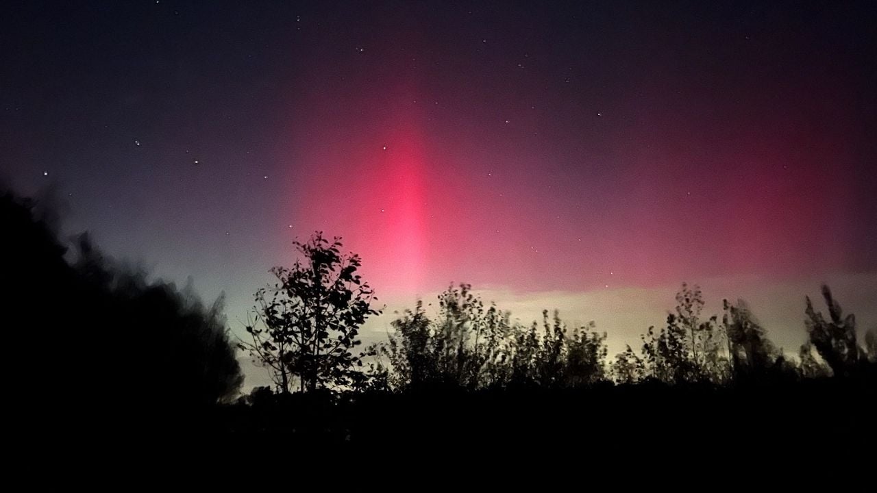 Yamilla legde het noorderlicht vast in Milheeze (foto: Yamilla Azdad).