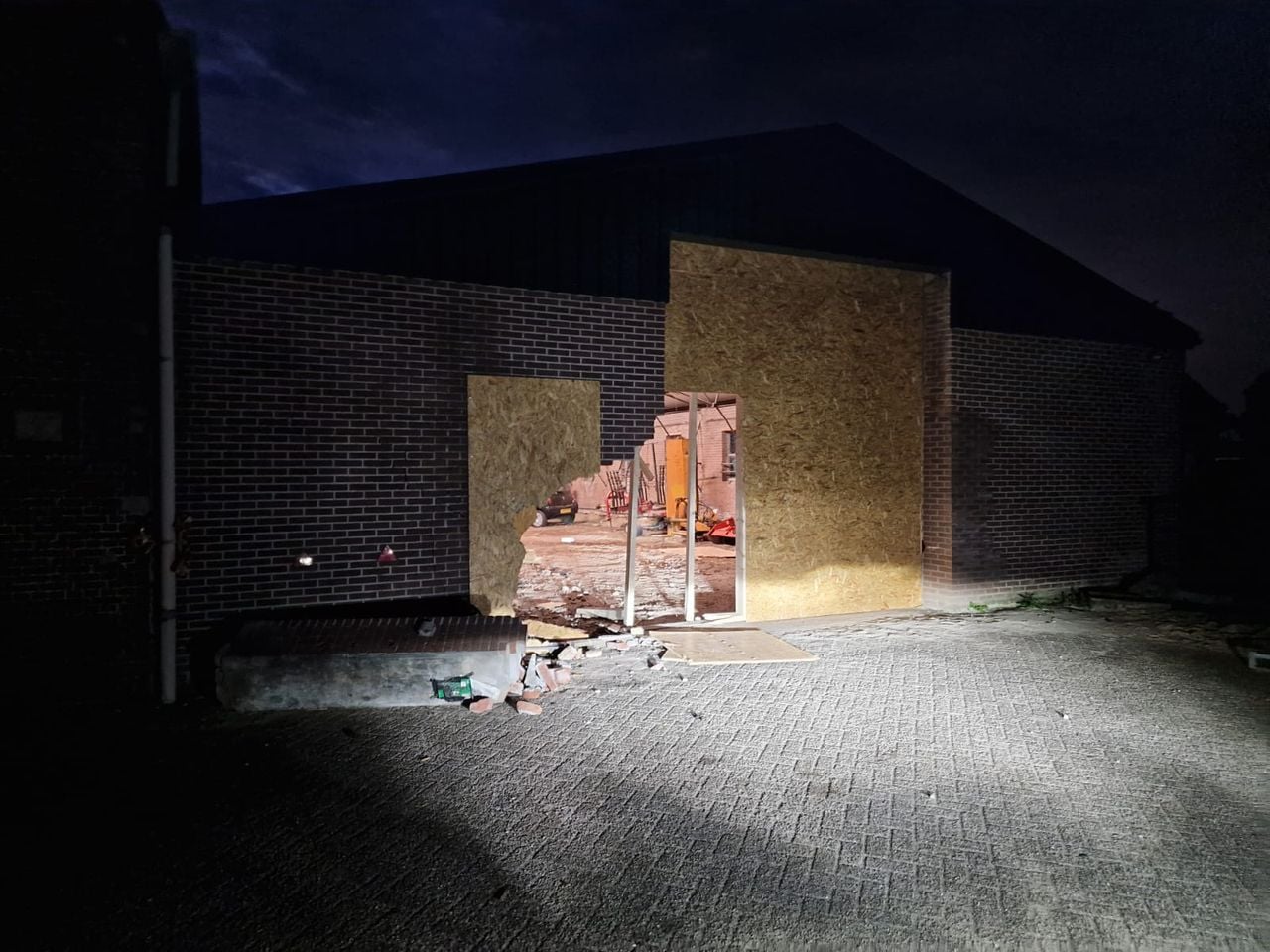 De schade vrijdagnacht (foto: Steven McGill / Schade regie centrum).