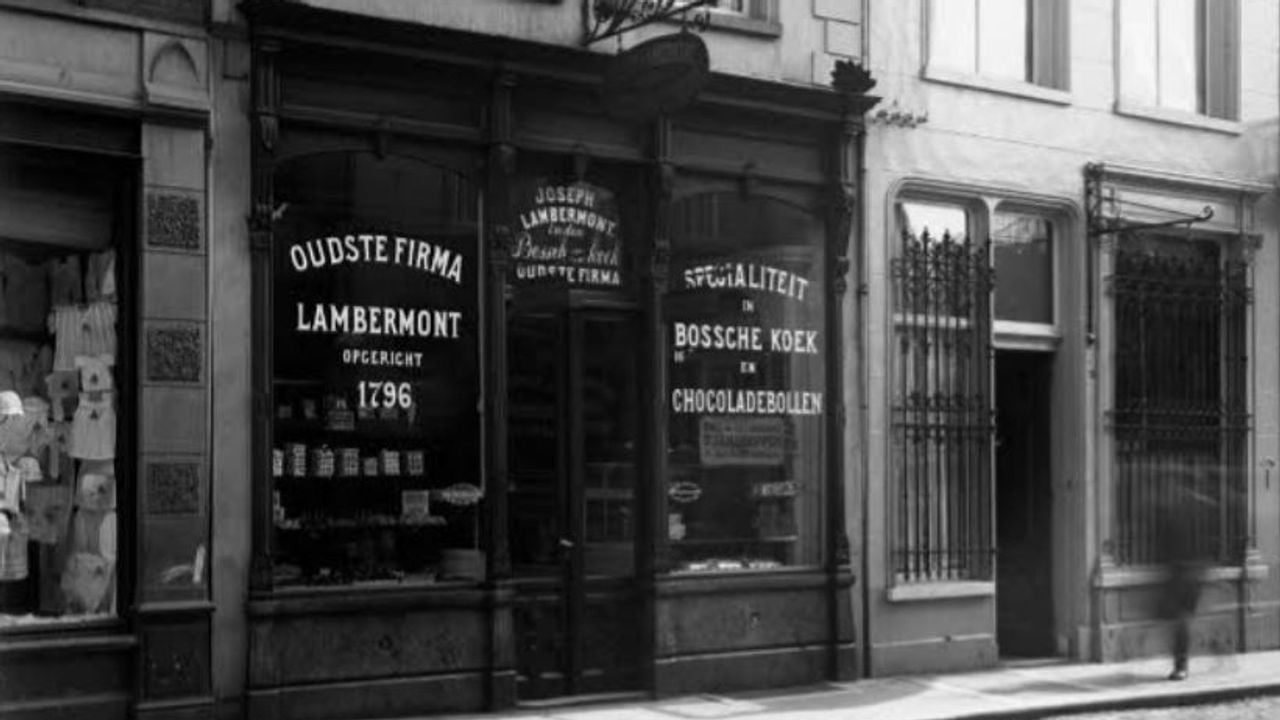 De zaak van Joseph Lambermont in de Bossche Visstraat in 1925 (foto: Erfgoed s-Hertogenbosch)