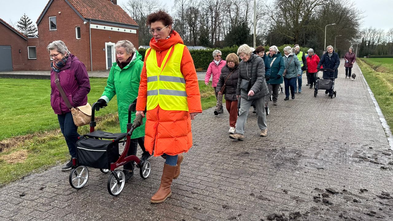 De wekelijkse wandeling is een groot succes (foto: Erik Peeters)