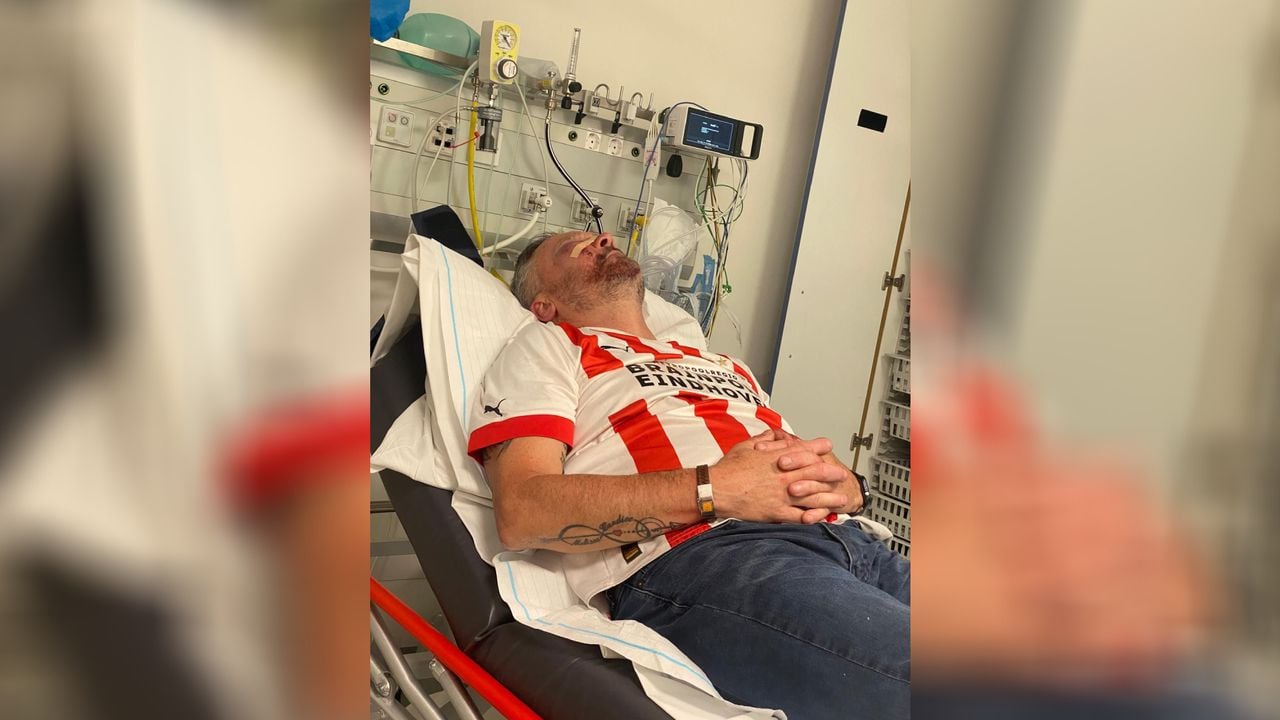 Anthony van der Vloet in het Anna Ziekenhuis (eigen foto). 