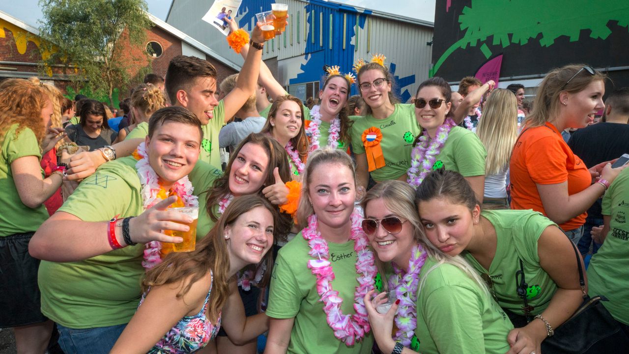 Studenten tijdens hun introducie in Breda (foto: ANP 2017/Joyce van Belkom).