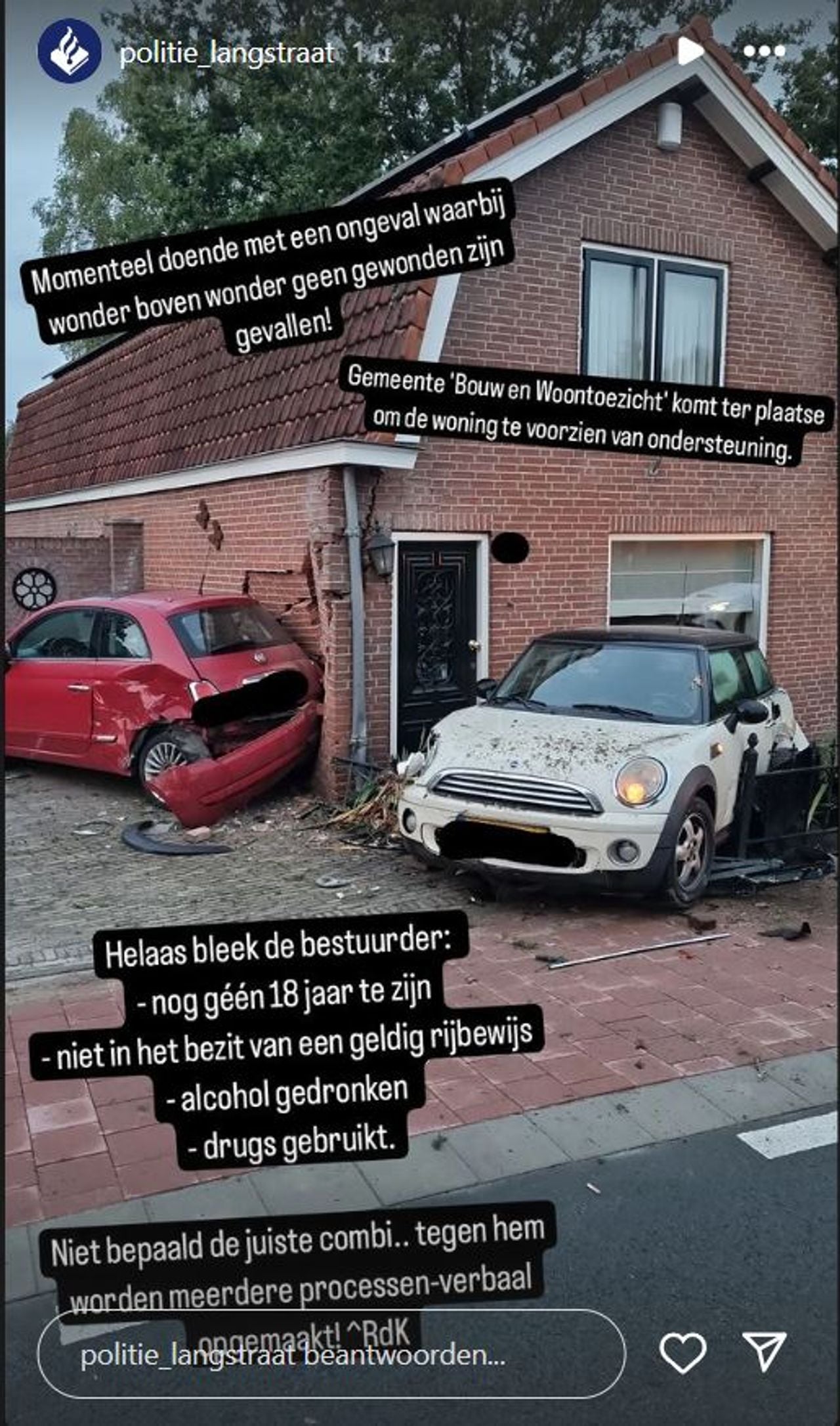 Foto: Instagram politie Langstraat
