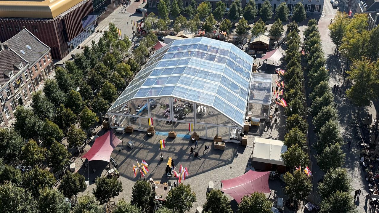 Het 'kneuterige dorp' op de Parade tijdens het jubileum (foto: Megan Hanegraaf).