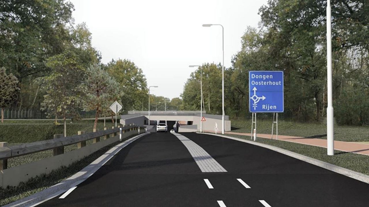 Zo komt de tunnel er straks uit te zien (foto: ProRail/Cleverland).