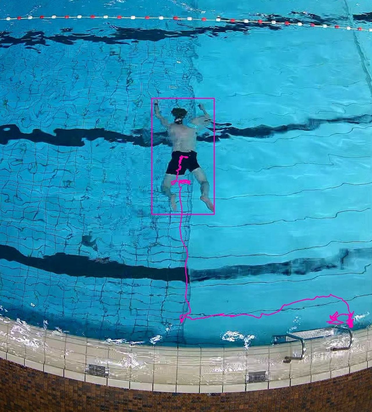 De computer registreert dat Gerald niet meer beweegt.