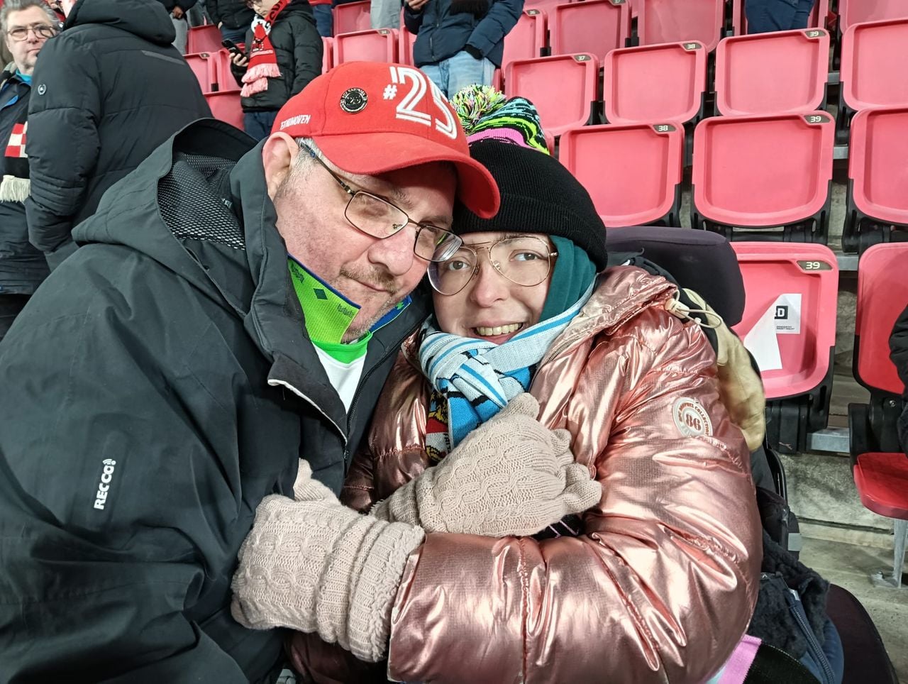 Dennis en Yasmine bij PSV (foto: Dennis Verhoeven).