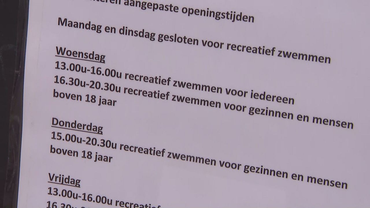Aangepaste bezoekersregels in het zwembad.