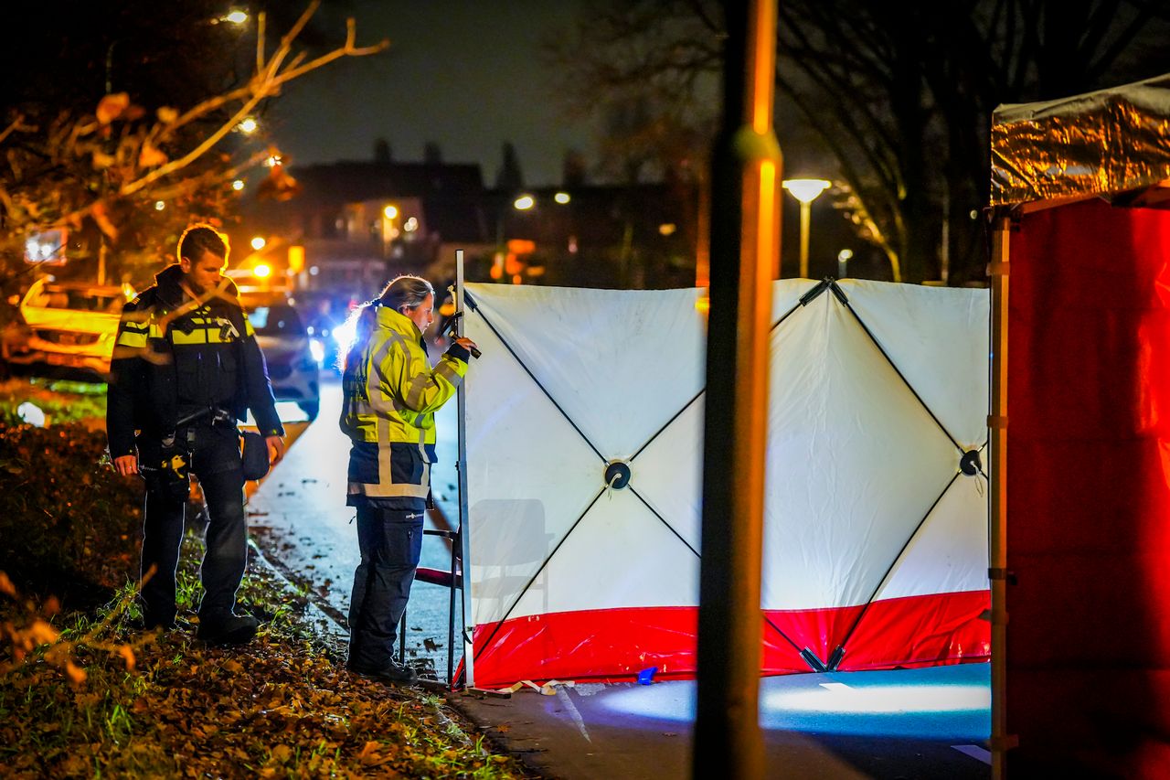 Een scherm om de plek van het ongeluk (foto: SQ Vision).
