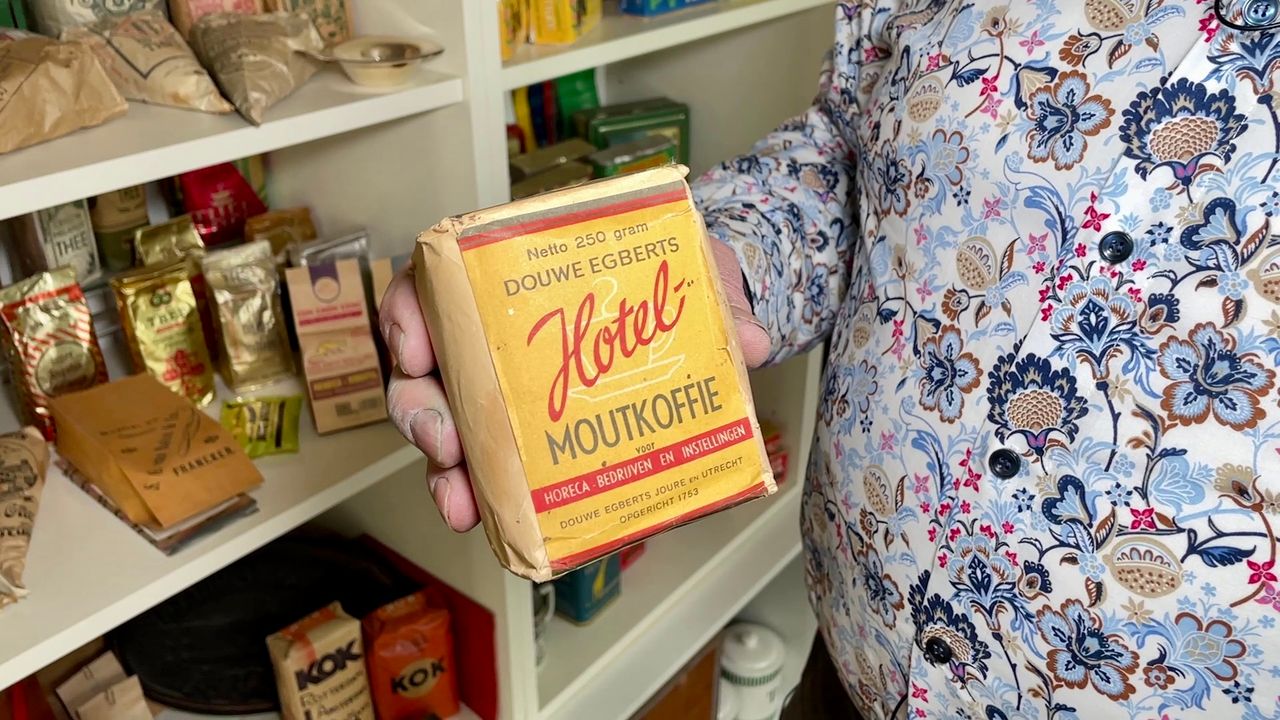 Een pak moutkoffie uit de collectie van het Koffie- en Theemuseum De Klokgevel (foto: Erik Peeters)