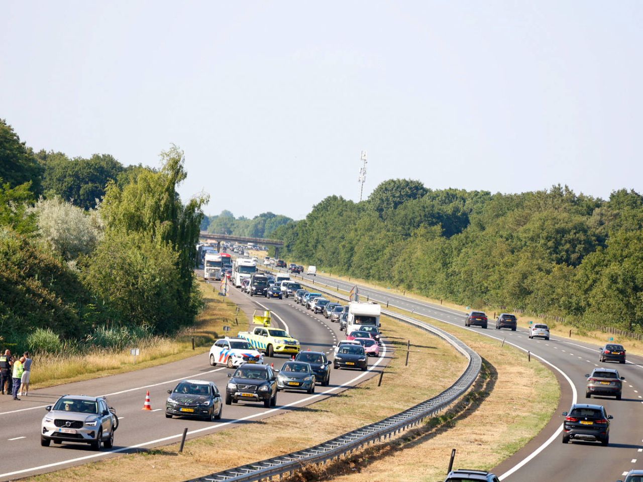 Een beeld van de file (foto: Addy Smits/Persbureau Heitink).